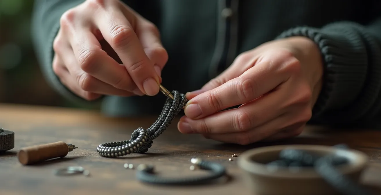 Illustration montrant les étapes principales des techniques d'assemblage pour bijoux solides et élégants